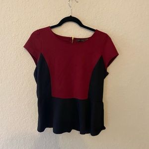 The limited black and red business blouse